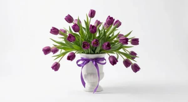 Violet Velvet Tulip Bouquet